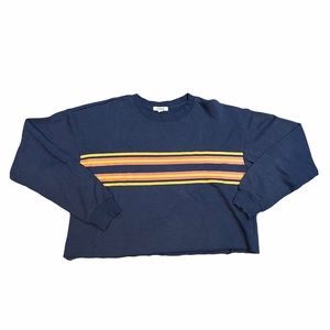 Medium Blue Crop Top Sweater Garage